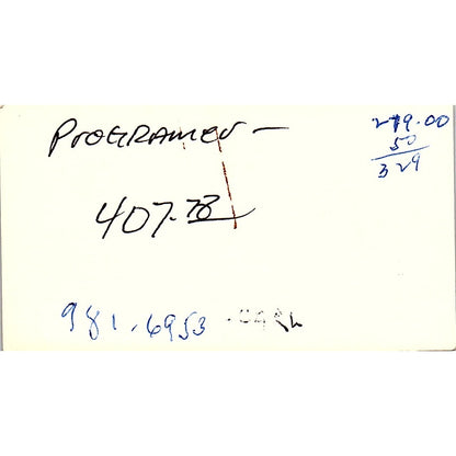 Kar King Robert Black Houston Vintage Business Card SD9-B7