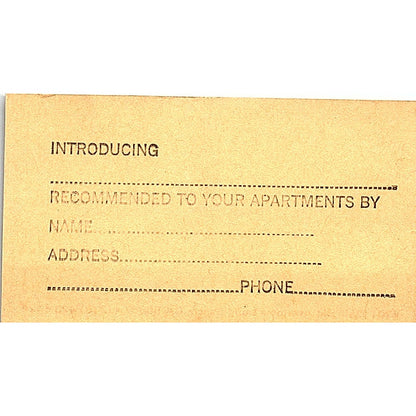 Joe & Marie Ciliberti Country Gate Village Long Beach CA Business Card SE3-B15