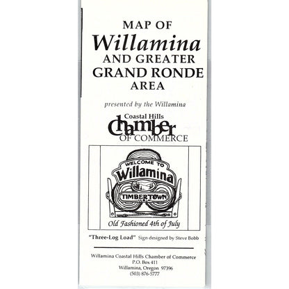 Vintage Willamina & Greater Grand Ronde Area Oregon Travel Brochure TH2-TB2