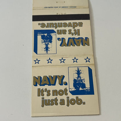 Navy - It's Not Just a Job - Navy Recruiting Vintage Matchbook Cover MM5-7