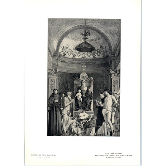 Altar-Piece of the Church of San Giobbe Giovanni Bellini 1900 Art Print AB8-MA6