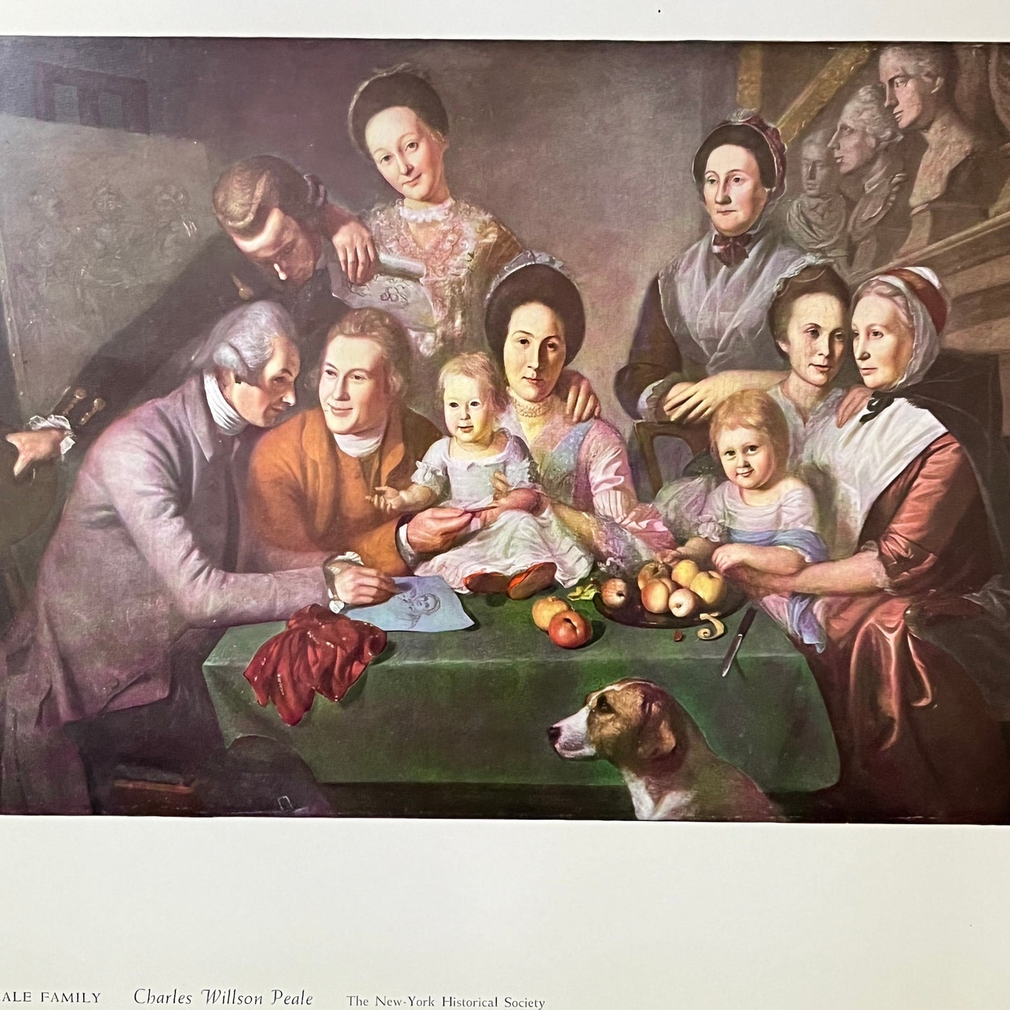 Vintage Charles Wilson Peale - The Peale Family Lithograph Art Print 9x12 V4