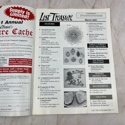 2001 March - Lost Treasure Magazine - Treasure Hunting Gold Prospecting M14