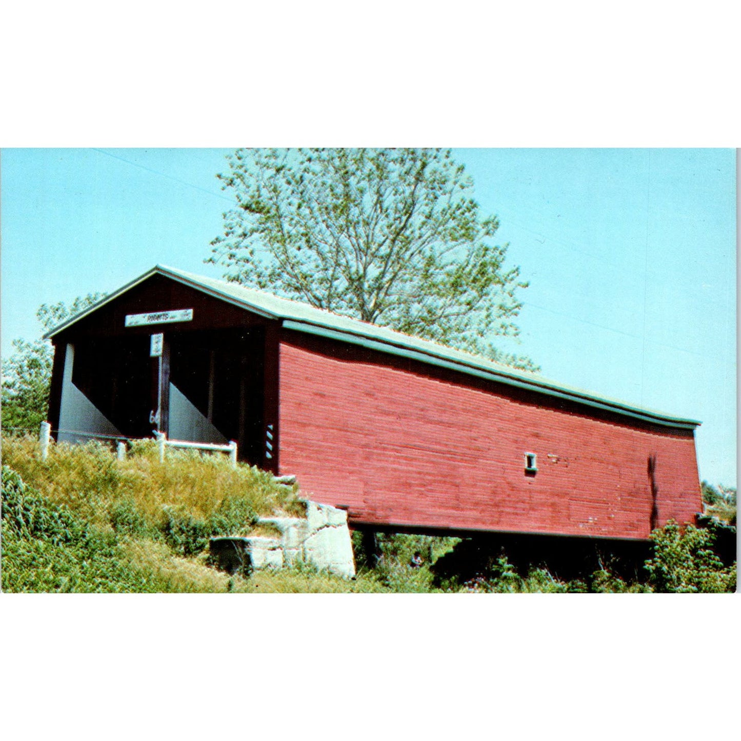 Roberts Bridge Preble County Ohio Covered Bridge Postcard PC6