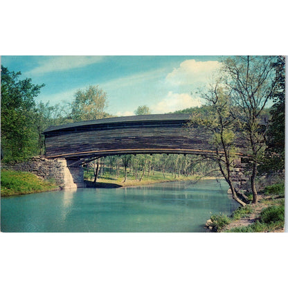 Humpback Bridge Covington VA Vintage Covered Bridge Postcard PC14