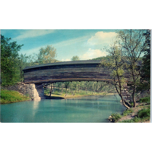 Humpback Bridge Covington VA Vintage Covered Bridge Postcard PC14