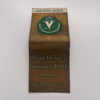 Winchester Country Club Winchester MA Vintage Matchbook Cover TB8-MB-3