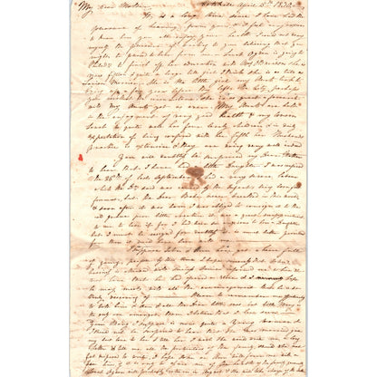 1830 Handwritten Letter Jacob Haight Catskill Greene County NY to Seckel PA D23