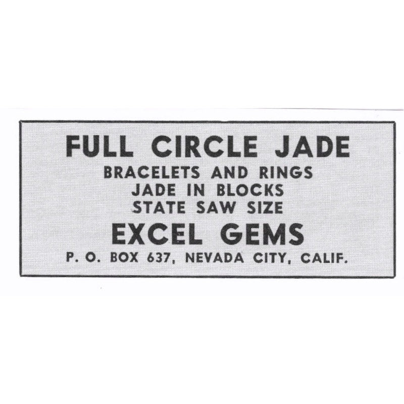 Excel Gems Full Circle Jade Nevada City California 1972 Ad AF8-S6
