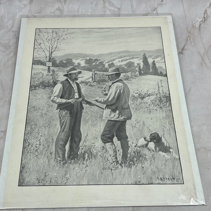 A.B. Frost Hunting Getting 'Round The Old Man Dog c1905 Antique Print FL6-9