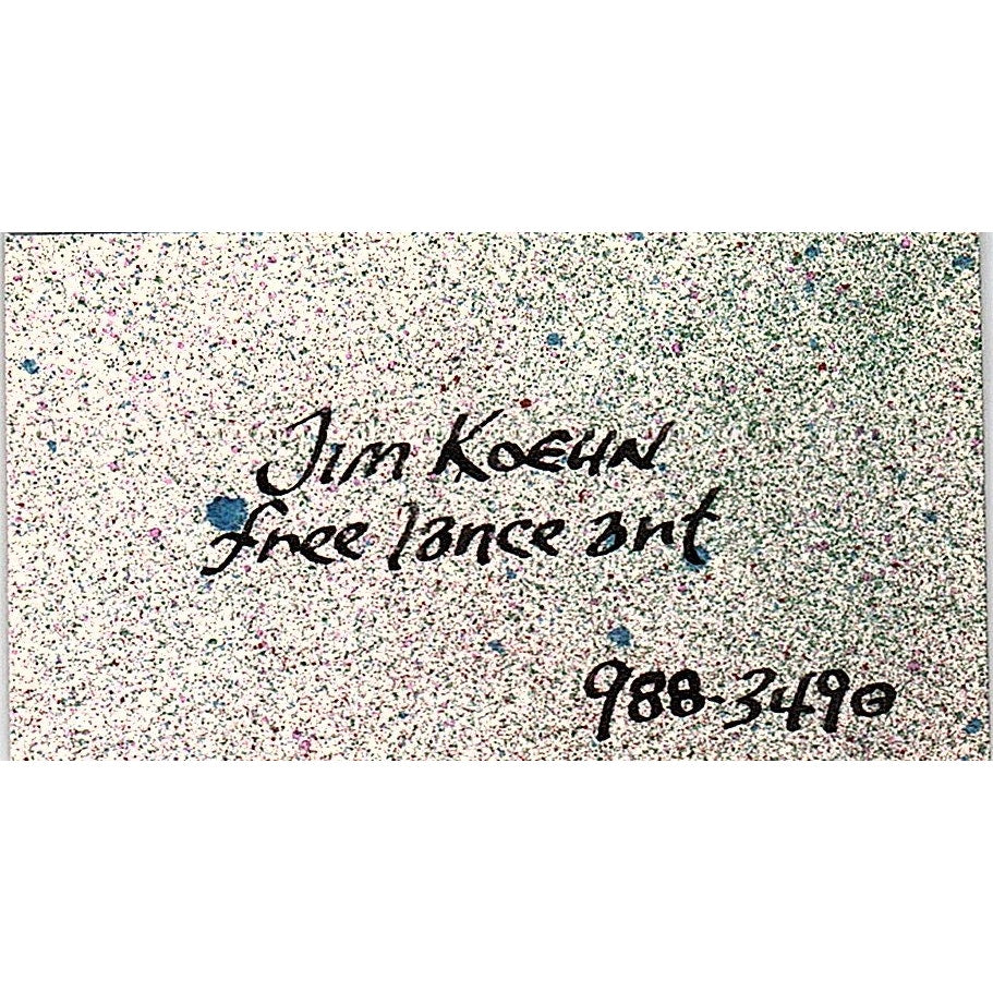 Jim Koehn Freelance Art Vintage Business Card SE3-B12