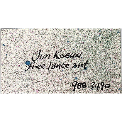 Jim Koehn Freelance Art Vintage Business Card SE3-B12