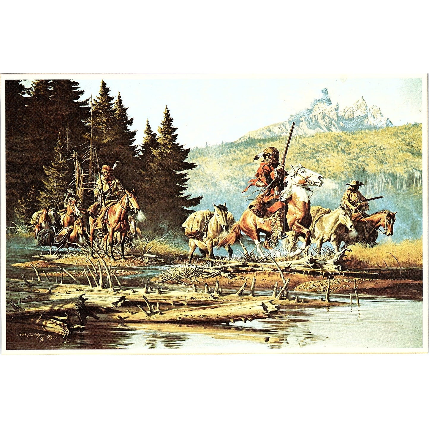 Frank McCarthy - As the mist still rises Vintage Art Print 5x8 V5