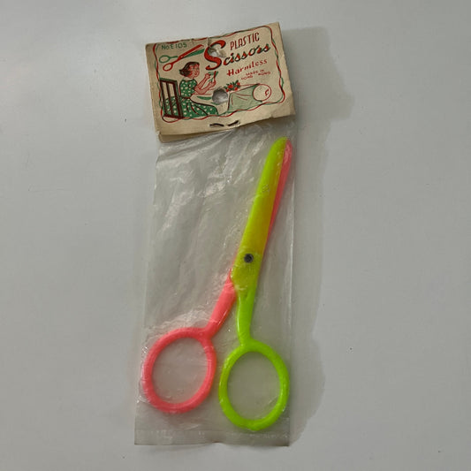 c1960 Toy Plastic Scissors Dimestore Toy Hong Kong NOS In Package TK3