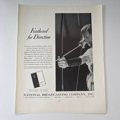 National Broadcasting Company Inc NBC Feathered For Direction 1935 Ad V1-4