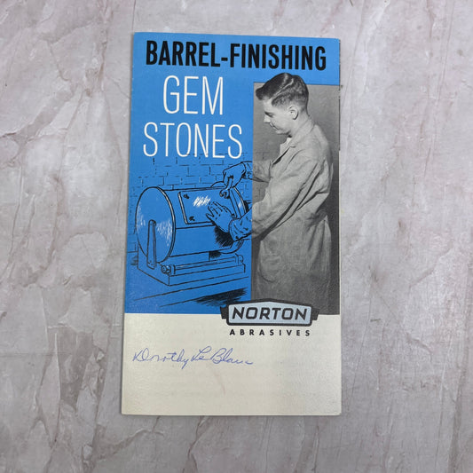 1959 Barrel-Finishing Gemstones Norton Abrasives Information Brochure TH9-LX1