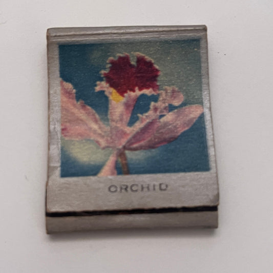 Hunt's Tomato Sauce Orchid Flower Vintage Matchbook Cover TB8-MB-2