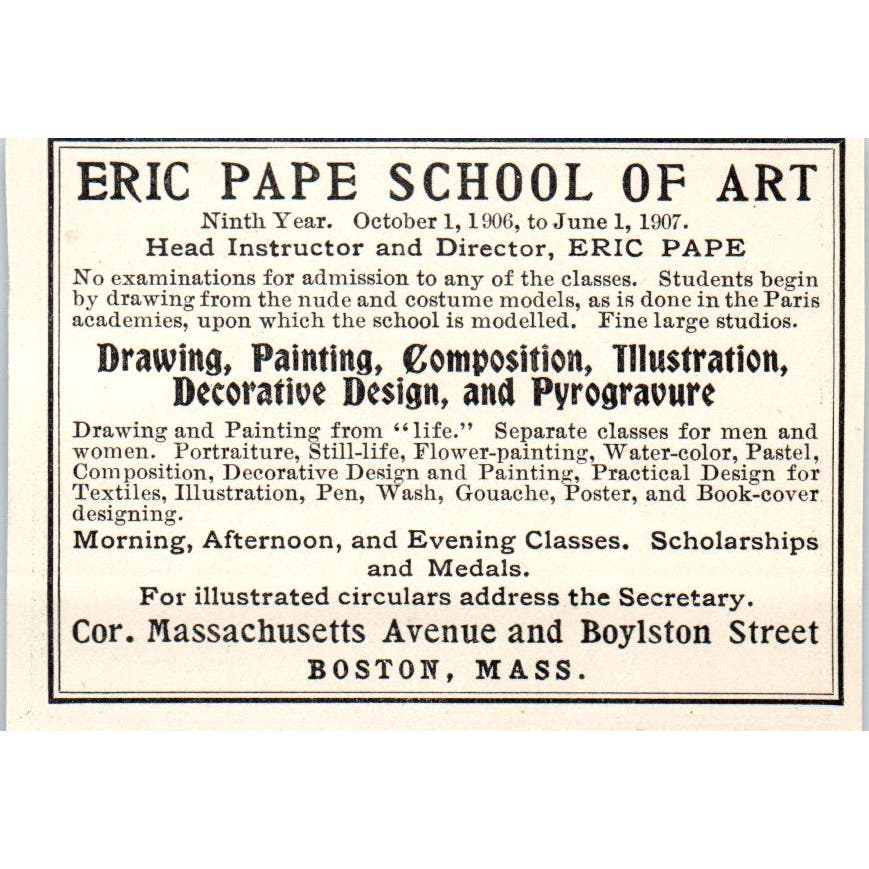 A. Sartorius & Co Art Materials NY c1905 Victorian Ad AE9-MA11