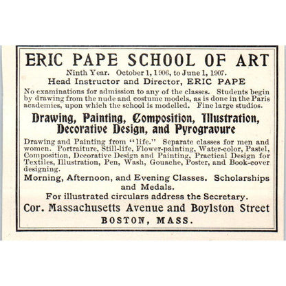 A. Sartorius & Co Art Materials NY c1905 Victorian Ad AE9-MA11