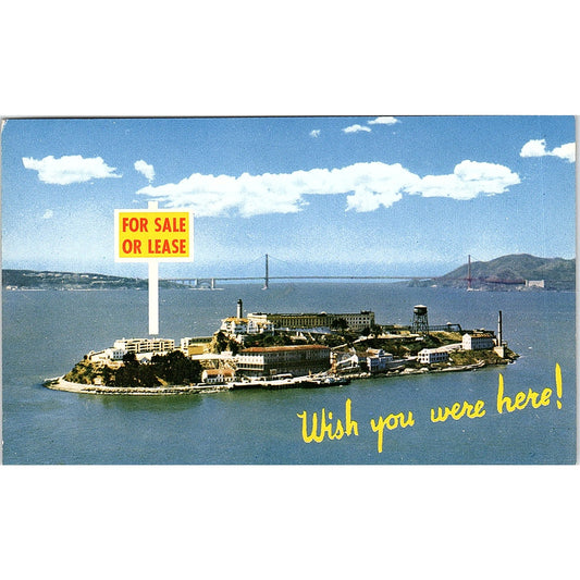 Alcatraz Island Color by Mike Roberts Vintage Postcard PE1