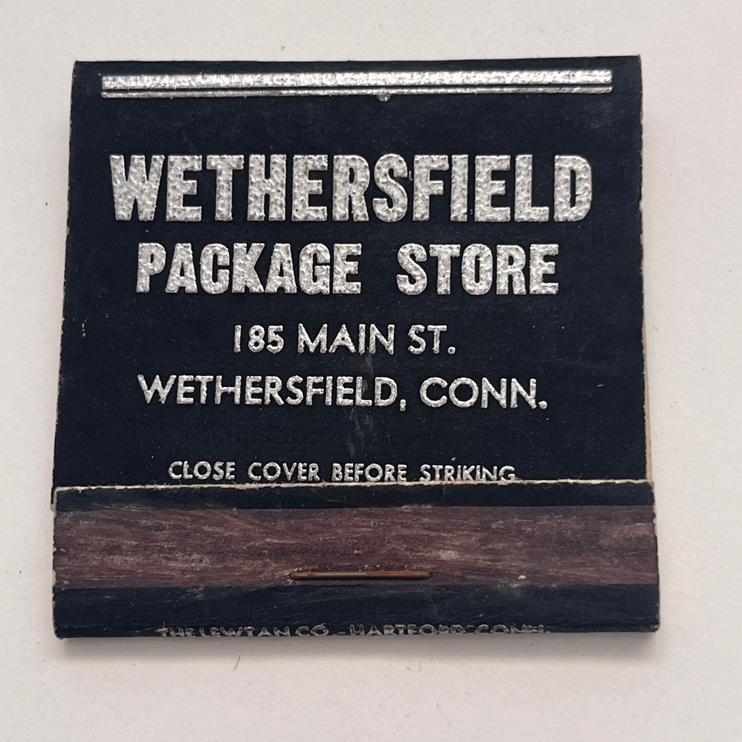 Wethersfield Package Store Wethersfield CT Vintage Matchbook Cover TB8-MB-7