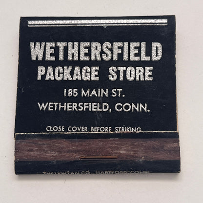 Wethersfield Package Store Wethersfield CT Vintage Matchbook Cover TB8-MB-7