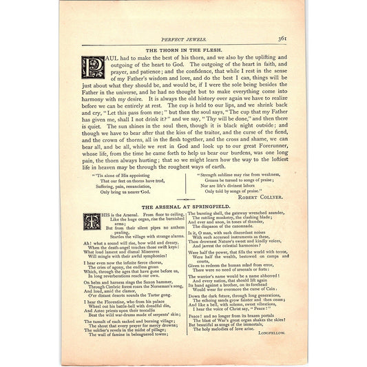Thorn in the Flesh Robert Colliver, Arsenal at Springfield 1884 Poem TA5-CJ-5
