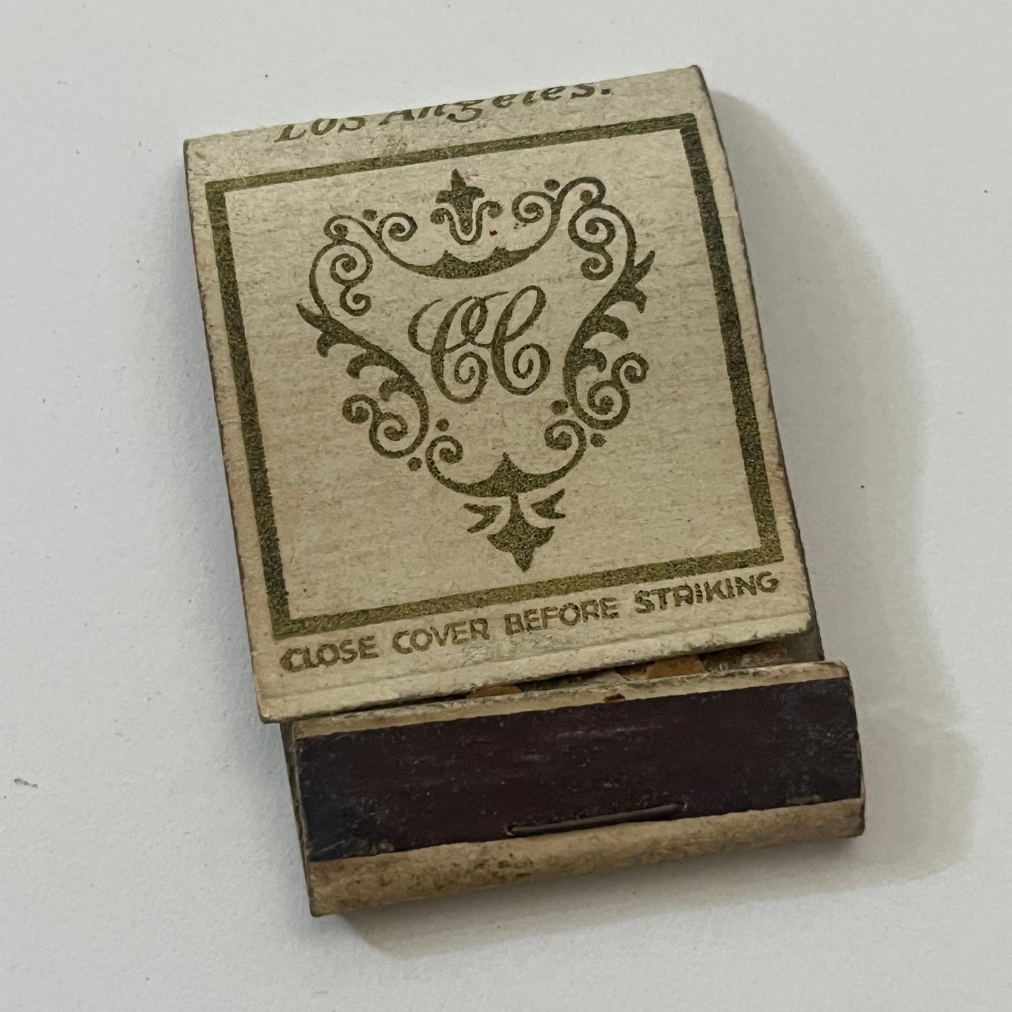 California Club Los Angeles Vintage Matchbook Cover TB6-MB1-2