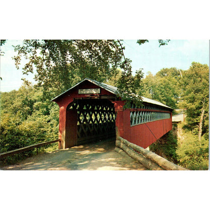 Old Covered Chiselville Bridge East Arlington VT Covered Bridge Postcard PB11