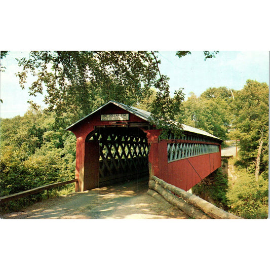Old Covered Chiselville Bridge East Arlington VT Covered Bridge Postcard PB11