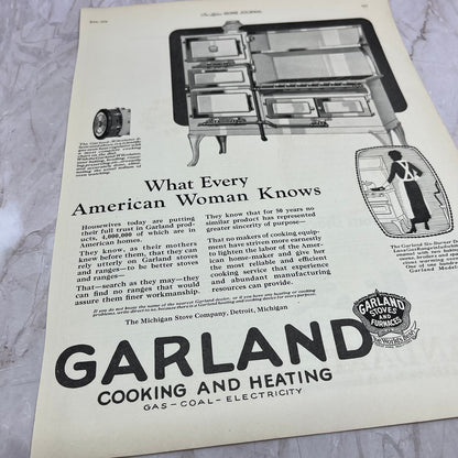 Garland Cooking and Heating Stoves and Furnaces 1924 Magazine Ad FL6-11
