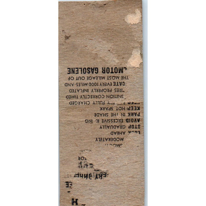 Tony's Tavern Commercial Hotel Koolmotor Gas Mondovi WI Vtg Matchbook SD2-Y10