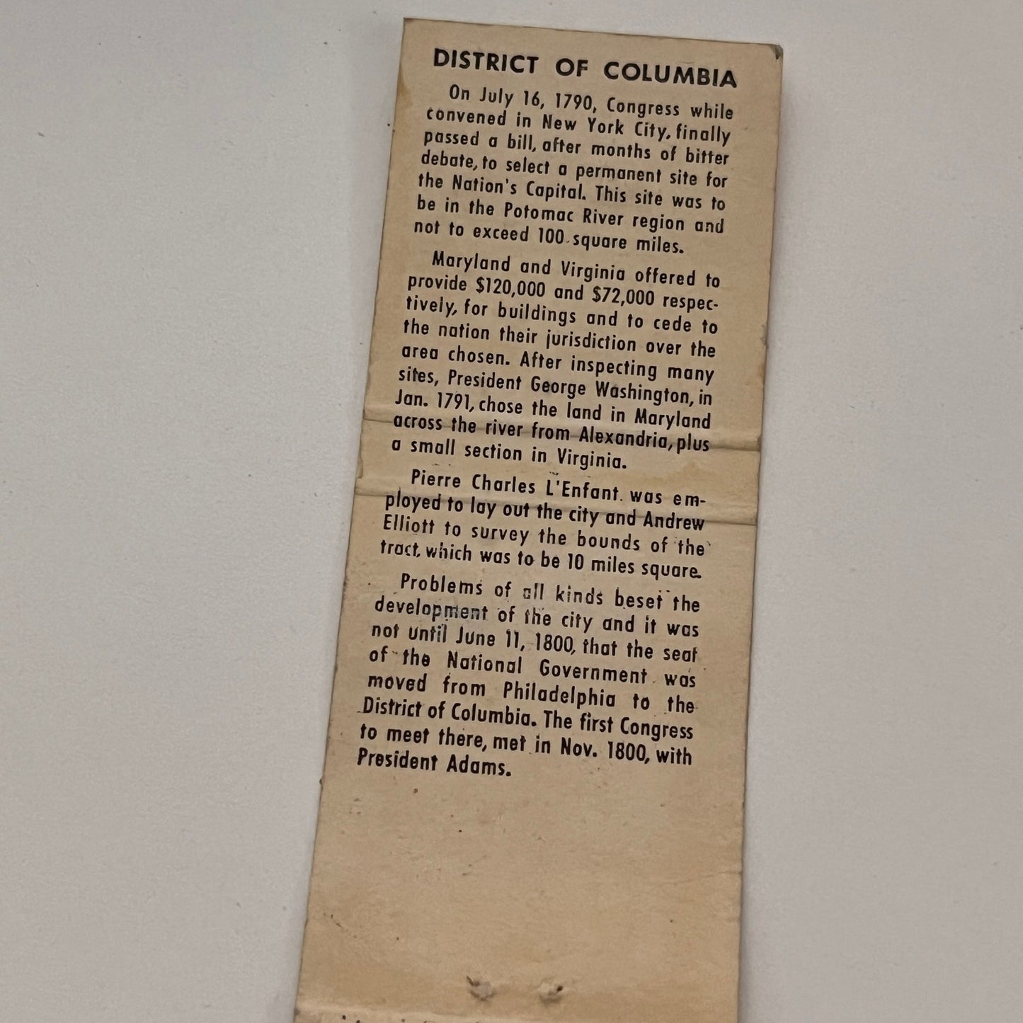 Giant - The Quality Food People Vintage Matchbook MB59-1