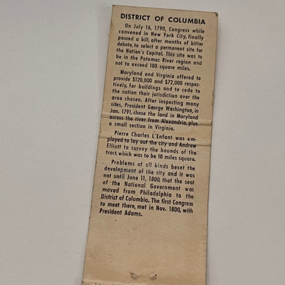 Giant - The Quality Food People Vintage Matchbook MB59-1