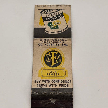 Feilbach's Quality Foods Toledo Ohio Vintage Matchbook TB6-MB2-14