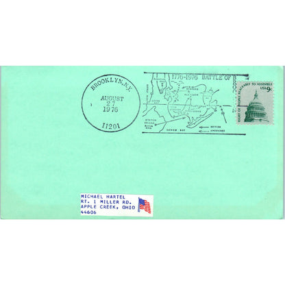 1976 Battle of Brooklyn Apple Creek Ohio Postal Cover TI5-PC1
