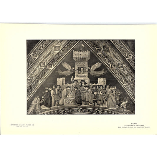 Allegory of Chastity - Giotto - 1902 Litho Art Print AF4-10