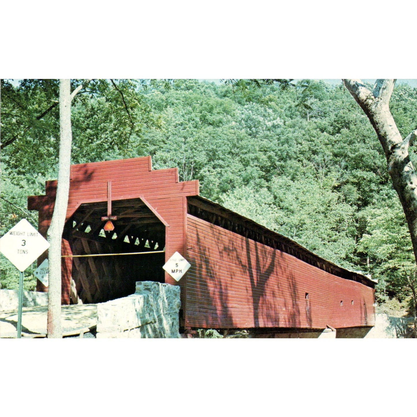 Martin's Mill Bridge Greencastle PA Vintage Covered Bridge Postcard PD3