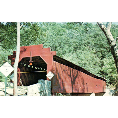 Martin's Mill Bridge Greencastle PA Vintage Covered Bridge Postcard PD3