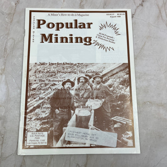 1988 August - Popular Mining Magazine - Treasure Hunting Gold Prospecting M19