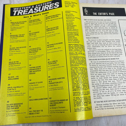 1981 Western & Eastern Treasures' Silver & Gold Magazine Treasure Hunting M20