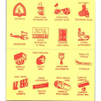 Roberta Davis Willard Marking Devices Santa Ana CA Vintage Business Card SE3-B4