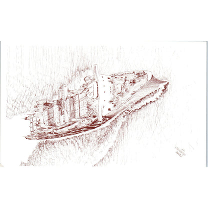 Lash Atlantico Prudential Lines Barge Carrier Vintage Postcard PC17