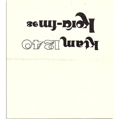 KTAM & KORA-FM Ben Downs Bryan TX Vintage Business Card SSB4-B12