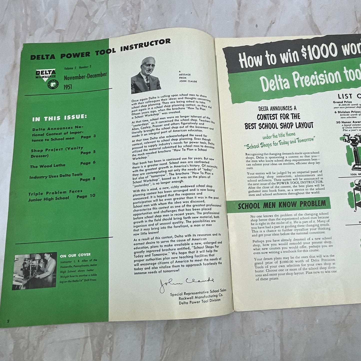 1951 Nov/Dec The Delta Power Tool Instructor Newsletter Rockwell TI9-P3