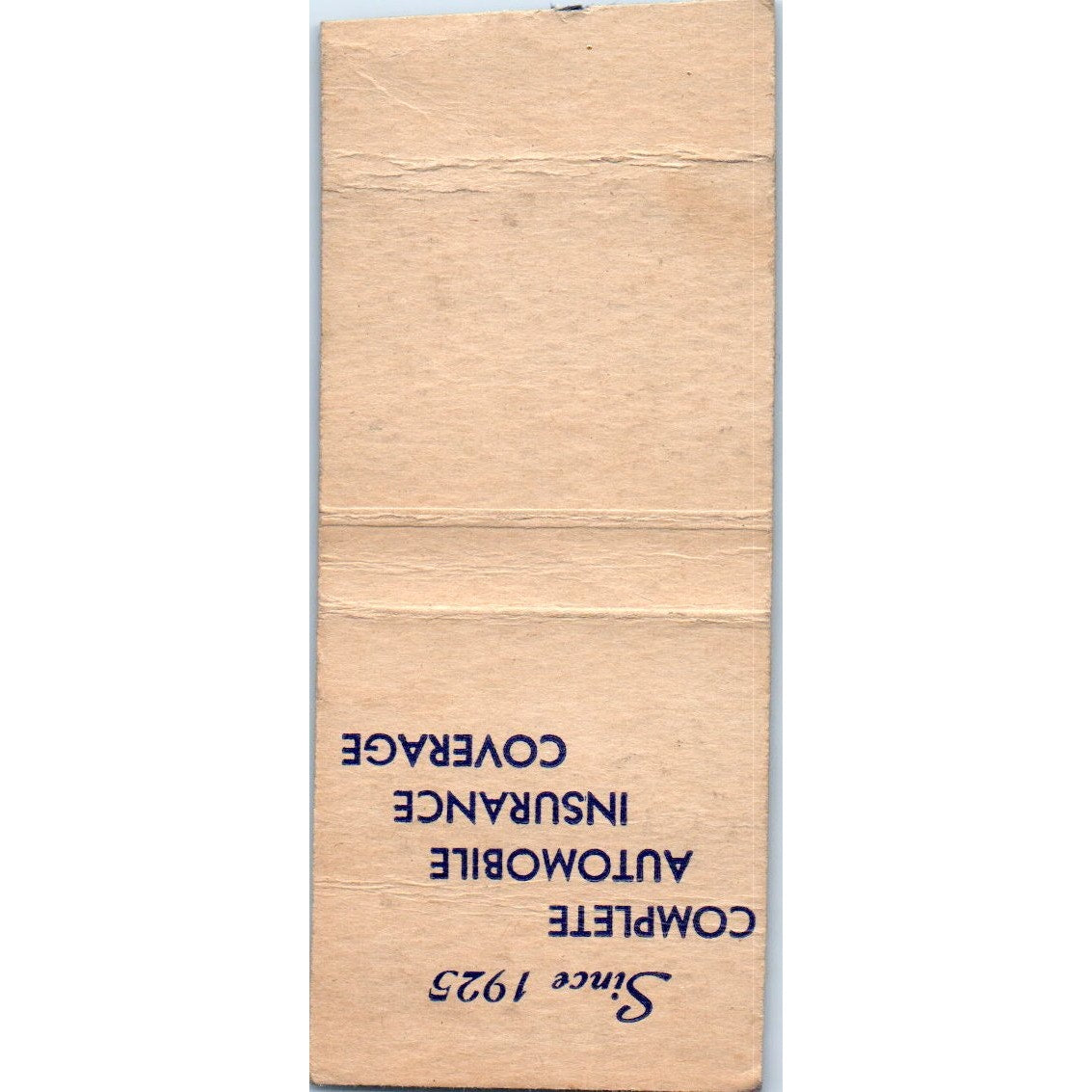 Mutual Auto Ins Co of Wisconsin Plymouth WI Vintage Matchbook Cover SD2-Y1