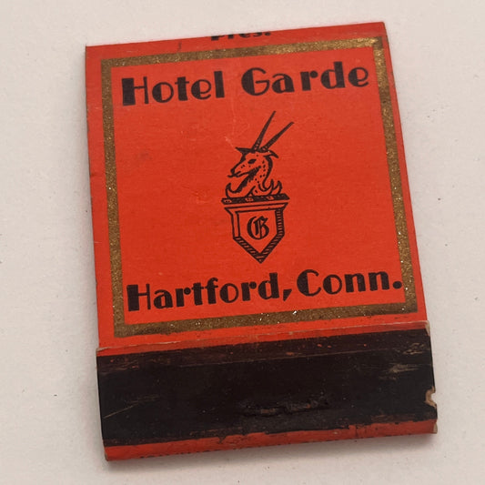 Hotel Garde Coral Lounge Hartford CT Vintage Matchbook Cover TB8-MB2-7