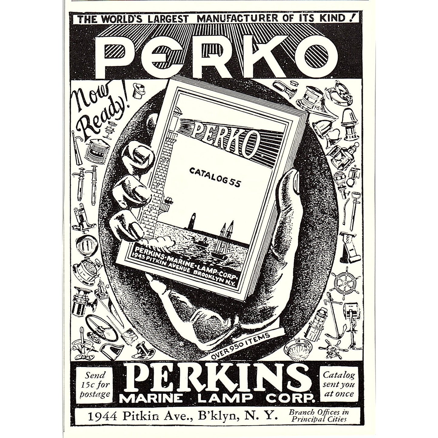 Perko Perkins Marine Lamp Corp Brooklyn, Homelite Port Chester 1932 Ad AG2-M17