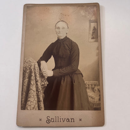 Lady in Black - T.H. Sullivan Garrett IN Antique Victorian CDV Card L2-1