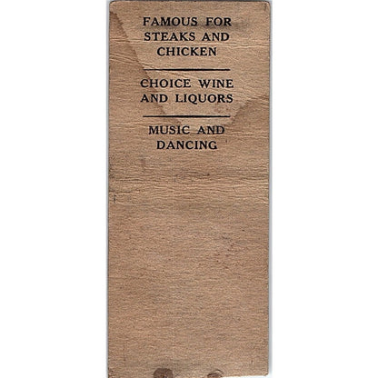 Kenilworth Inn Lincolnwood IL Pinup Vintage Matchbook Cover SE5-Y1